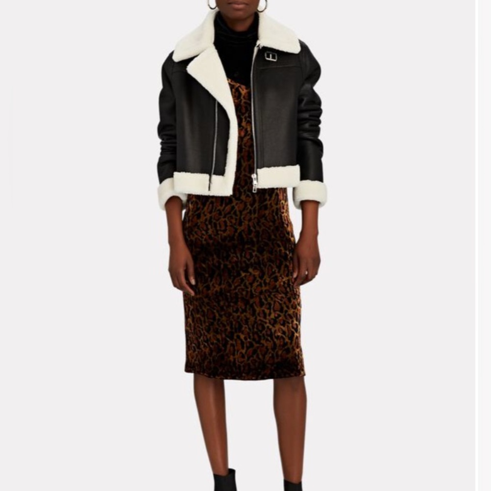 •STAND •Lorelle Cropped Faux Shearling Jacket •Worn once •Size: 36